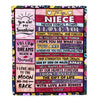 Personalized To My Niece Blanket From Aunt Uncle Auntie Wood You Are Beautiful Niece Birthday Graduation Christmas Customized Bed Fleece Throw Blanket | siriusteestore