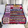 Personalized To My Niece Blanket From Aunt Uncle Auntie Wood You Are Beautiful Niece Birthday Graduation Christmas Customized Bed Fleece Throw Blanket | siriusteestore