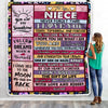 Personalized To My Niece Blanket From Aunt Uncle Auntie Wood You Are Beautiful Niece Birthday Graduation Christmas Customized Bed Fleece Throw Blanket | siriusteestore