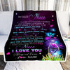 Personalized To My Niece Blanket From Uncle Aunt Butterfly Proud Of The Woman Niece Birthday Thanksgiving Christmas Customized Bed Quilt Fleece Throw Blanket | siriusteestore