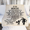 Personalized To My Niece Blanket From Uncle You Will Never Lose Viking Niece Birthday Graduation Christmas Customized Fleece Throw Blanket | siriusteestore