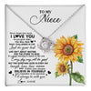 Love Knot Necklace | Personalized To My Niece Necklace From Aunt Auntie Auntie Sunflower Wood Laugh Love Live Niece Birthday Graduation Christmas Customized Gift Box Message Card | siriusteestore