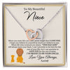 Interlocking Hearts Necklace | Personalized To My Niece Necklace From Uncle I'M Proud To Be Your Uncle Lion Niece Birthday Graduation Christmas Customized Gift Box Message Card | siriusteestore