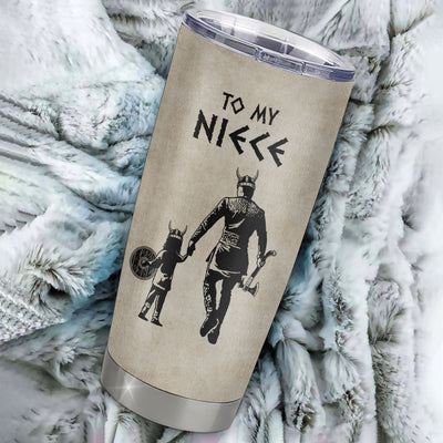 Personalized To My Niece Tumbler From Uncle Stainless Steel Cup You Will Never Lose Viking Niece Birthday Graduation Thanksgiving Christmas Travel Mug | siriusteestore