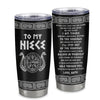 Personalized To My Niece Viking Stainless Steel Tumbler Cup Never Feel You Are Alone Odin Scandinavian Norse Runes Niece Birthday Christmas Christmas Travel Mug | siriusteestore