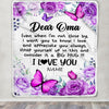 Personalized To My Oma Blanket From Granddaughter Grandson Butterfly Love And Appreciate Oma Birthday Mothers Day Christmas Customized Fleece Throw Blanket | siriusteestore