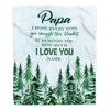 Personalized To My Papa Blanket From Grandchildren Grandkids I Hope Every Time Forest Green Papa Birthday Fathers Day Christmas Customized Fleece Blanket | siriusteestore
