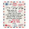 Personalized To My Pop Pop Blanket From Grandkids I Love You Hugs Air Mail Letter Pop Pop Birthday Fathers Day Christmas Customized Fleece Blanket | siriusteestore
