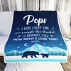 Personalized To My Pops Blanket From Granddaughter Grandson I Hope Every Time Bear Pops Birthday Fathers Day Christmas Customized Fleece Throw Blanket | siriusteestore