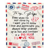 Personalized To My Pops Blanket From Grandkids I Love You Hugs Air Mail Letter Pops Birthday Fathers Day Christmas Customized Fleece Blanket | siriusteestore