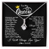 Alluring Beauty Necklace | Personalized To My Queen Necklace From Husband Whenever You Feel Overwhelmed Wife Soulmate Valentines Day Birthday Christmas Customized Gift Box Message Card | siriusteestore