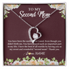 Forever Love Necklace | Personalized To My Second Mom Necklace Sweet Wonderful Mother In Law Stepmother Stepmom Jewelry Birthday Mothers Day Christmas Customized Gift Box Message Card | siriusteestore