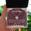 Love Knot Necklace | Personalized To My Second Mom Necklace Sweet Wonderful Mother In Law Stepmother Stepmom Jewelry Birthday Mothers Day Christmas Customized Gift Box Message Card | siriusteestore
