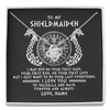 Love Knot Necklace | Personalized To My Shieldmaiden Necklace Viking I Love You to Valhalla Jewelry For Wife Girlfriend From Husband Birthday Anniversary Customized Message Card | siriusteestore