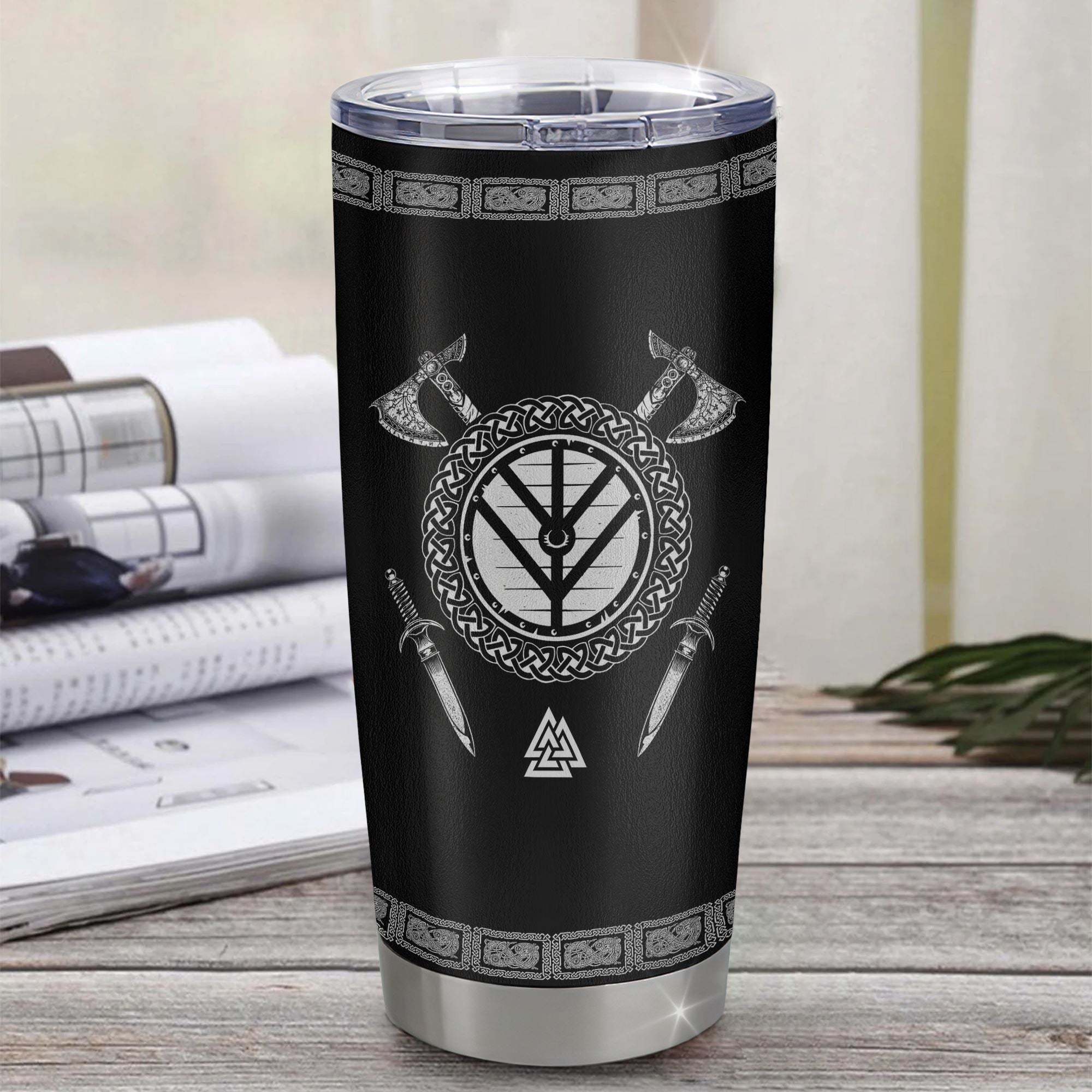 Personalized To My Shieldmaiden Viking Tumbler I Love You To Valhalla And Back Wife Girlfriend Women Birthday Anniversary Valentines Day Christmas Travel Mug | siriusteestore