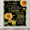 Personalized To My Sister Blanket From Sister Brother A Good Friend Sunflower Sister Birthday Graduation Christmas Customized Bed Fleece Throw Blanket | siriusteestore