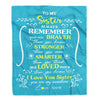 Personalized To My Sister Blanket From Sister Teal I Love You Sister Birthday Christmas Gift Customized Bed Quilt Fleece Throw Blanket | siriusteestore