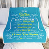 Personalized To My Sister Blanket From Sister Teal I Love You Sister Birthday Christmas Gift Customized Bed Quilt Fleece Throw Blanket | siriusteestore