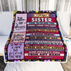 Personalized To My Sister Blanket from Brother You Will Always Be In My Heart Sister Birthday Thanksgiving Christmas Customized Fleece Throw Blanket | siriusteestore