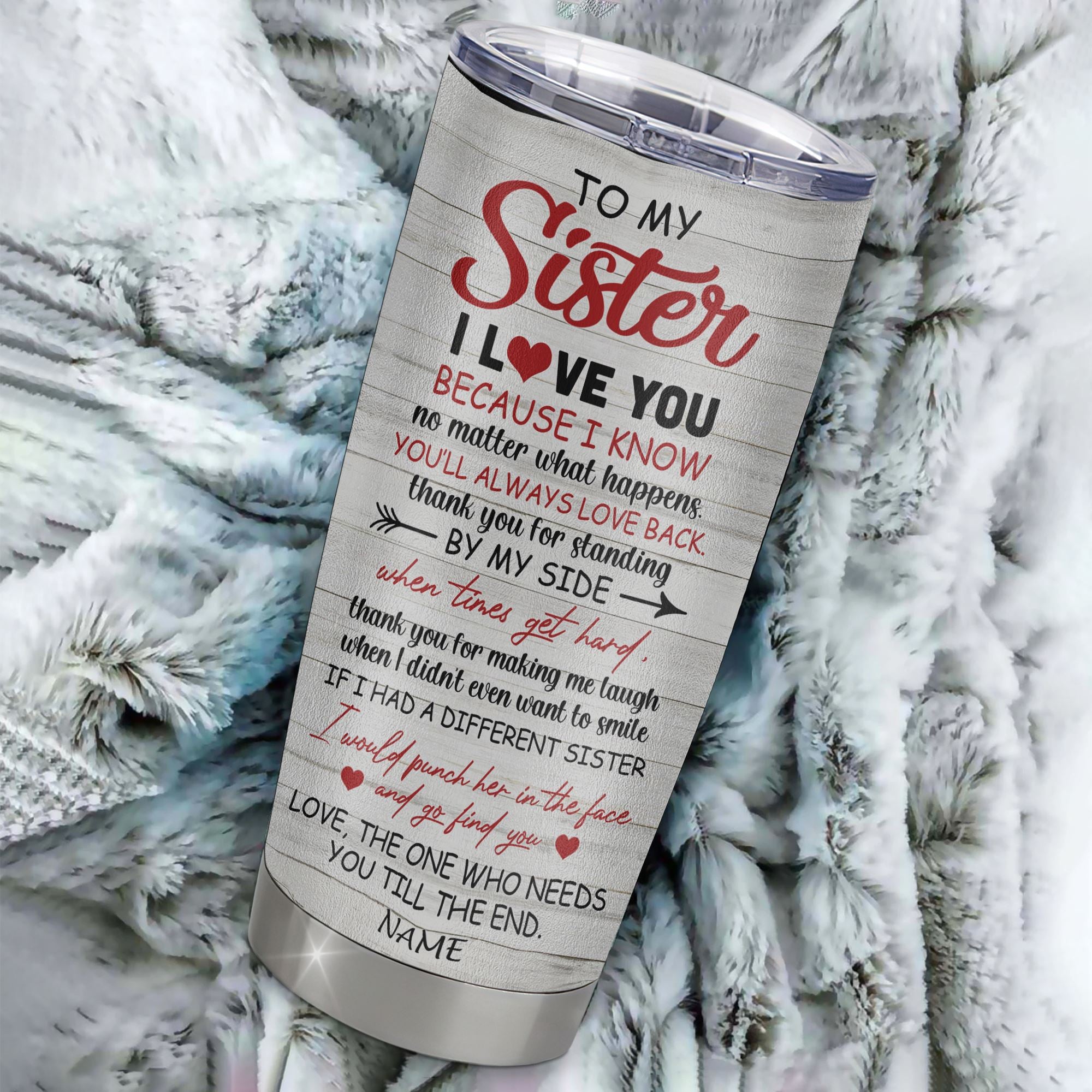 Personalized To My Sister From Sister Stainless Steel Tumbler Cup Colorful Tree You Are My Person Big Sis Little Sis Unique Sister Birthday Christmas Travel Mug | siriusteestore