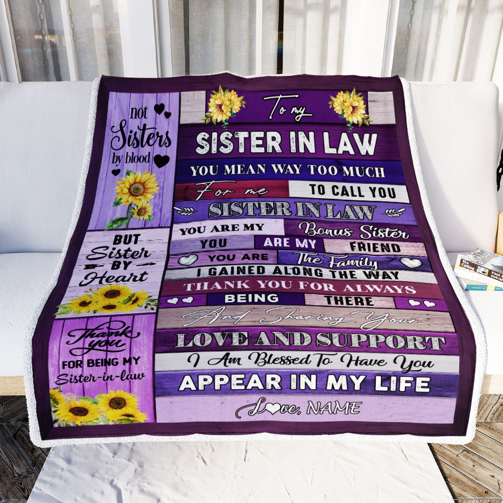 Personalized To My Sister In Law Blanket You Are My Friend Bonus Sister Birthday Wedding Day Thanksgiving Christmas Customized Bed Fleece Throw Blanket | siriusteestore