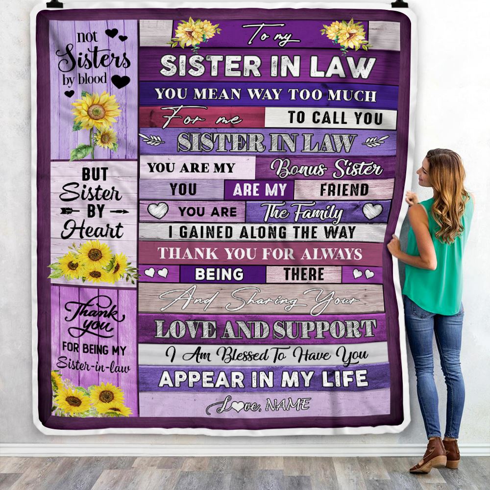 Personalized To My Sister In Law Blanket You Are My Friend Bonus Sister Birthday Wedding Day Thanksgiving Christmas Customized Bed Fleece Throw Blanket | siriusteestore