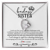 Forever Love Necklace | Personalized To My Sister Necklace From Brother Sister Wish You The Strength Sister Birthday Christmas Graduation Jewelry Customized Gift Box Message Card | siriusteestore
