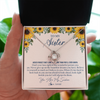 Love Knot Necklace | Personalized To My Sister Necklace From Brother Sunflower You Are My Sunshine Sister Jewelry Graduation Birthday Christmas Customized Gift Box Message Card | siriusteestore