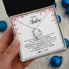 Forever Love Necklace | Personalized To My Sister Necklace From Sister She's A Loving Friend Bestie Sister Birthday Graduation Christmas Pendant Customized Gift Box Message Card | siriusteestore