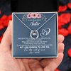 Lucky In Love Necklace | Personalized To My Sister Necklace from Brother Sister Believe In Yourself Sister Birthday Graduation Christmas Customized Message Card | siriusteestore