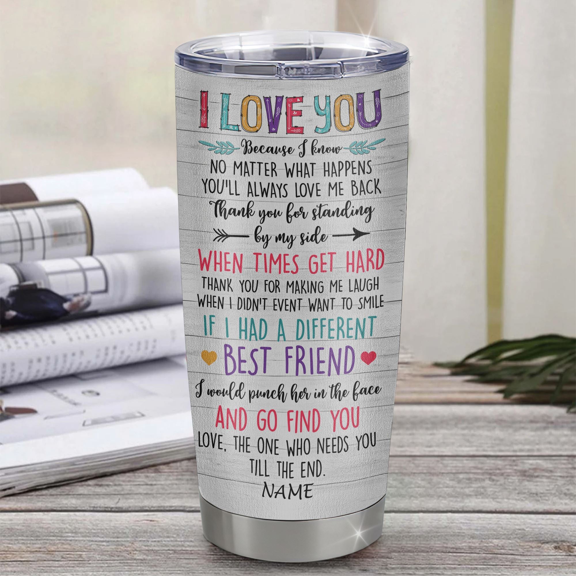 Personalized To My Sister Stainless Steel Tumbler Cup Flowers Thank You Forever Sister Birthday From Sister Christmas Travel Mug | siriusteestore