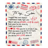 Personalized To My Son Blanket From Mom Dad Air Mail Letter I Love You Son Birthday Graduation Christmas Customized Fleece Throw Blanket | siriusteestore