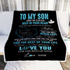 Personalized To My Son Blanket From Mom Promise To Love You Son Birthday Graduation Christmas Customized Bed Fleece Throw Blanket | siriusteestore