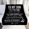 Personalized To My Son I Love You Forever From Mom Dad Son Birthday Christmas Thanksgiving Graduation Customized Fleece Blanket | siriusteestore