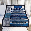 Personalized To My Son In Law Blanket From Mother In Law You're The Love Of Her Life Son In Law Birthday Christmas Father's Day Customized Fleece Blanket | siriusteestore