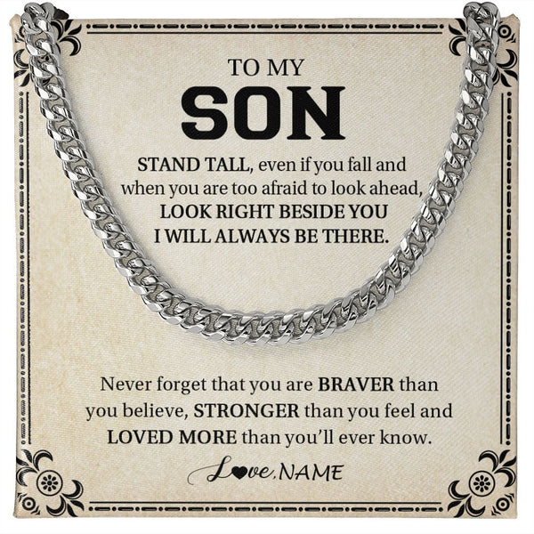 To My Son Necklace Stainless Steel Tag Necklace Military Pendant Dog Tag  Chain Love Gift From Dad | Fruugo AE