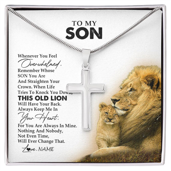 Father Son Jewelry Never Forget That I Love You Necklace Dog Tag Necklace  To My Son Gift - Necklace - CV186KN85CI