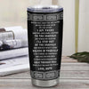 Personalized To My Son Viking Stainless Steel Tumbler Cup Never Feel You Are Alone Odin Scandinavian Norse Runes Son Birthday Christmas Christmas Travel Mug | siriusteestore