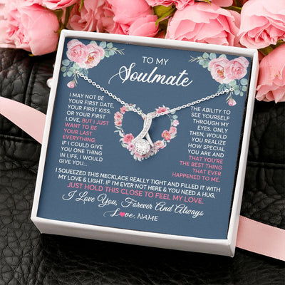 Alluring Beauty Necklace | Personalized To My Soulmate Necklace I Love You Romantic For Girlfriend Future Wife Anniversary Wedding Birthday Christmas Customized Gift Box Message Card | siriusteestore