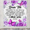 Personalized To My Titi Blanket From Niece Nephew Butterfly Love And Appreciate Aunt Birthday Mothers Day Christmas Customized Fleece Throw Blanket | siriusteestore