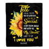 Personalized To My Titi Blanket from Niece Nephew I Want To Say I Love You Titi Sunfower Mothers Day Birthday Thanksgiving Christmas Customized Fleece Blanket | siriusteestore