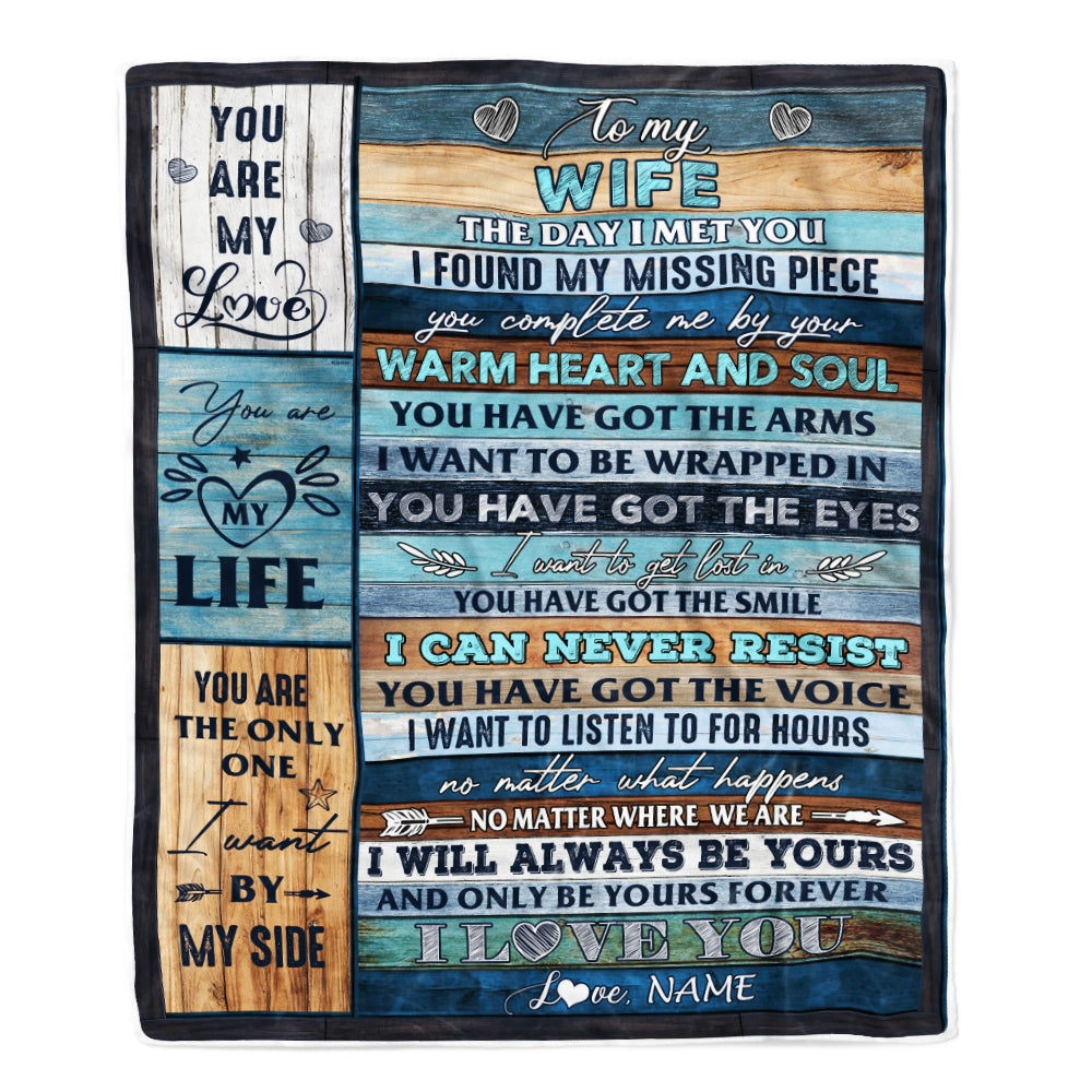 Personalized To My Wife Blanket From Husband I Love You Blessing Sweet Wife Birthday Anniversary Valentine's Day Christmas Customized Fleece Blanket | siriusteestore