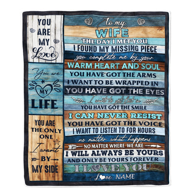 Personalized To My Wife Blanket From Husband I Love You Blessing Sweet Wife Birthday Anniversary Valentine's Day Christmas Customized Fleece Blanket | siriusteestore