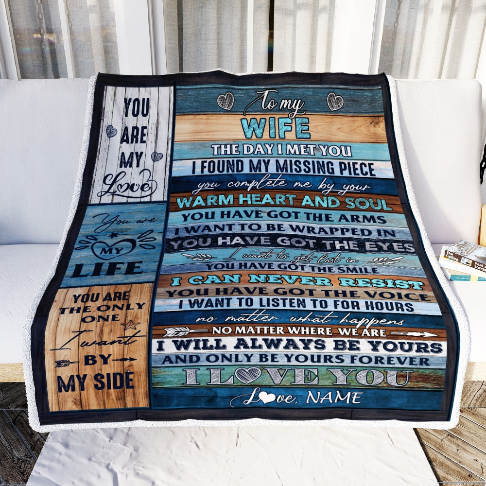 Personalized To My Wife Blanket From Husband I Love You Blessing Sweet Wife Birthday Anniversary Valentine's Day Christmas Customized Fleece Blanket | siriusteestore