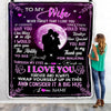 Personalized To My Wife Blanket From Husband I Love You Forever And Always Wife Valentine Christmas Wedding Anniversary Customized Fleece Blanket | siriusteestore