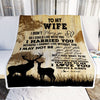 Personalized To My Wife Blanket From Husband I Married You Could Deer For Him Wife Wedding Anniversary Birthday Christmas Customized Fleece Throw Blanket | siriusteestore