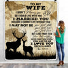 Personalized To My Wife Blanket From Husband I Married You Could Deer For Him Wife Wedding Anniversary Birthday Christmas Customized Fleece Throw Blanket | siriusteestore