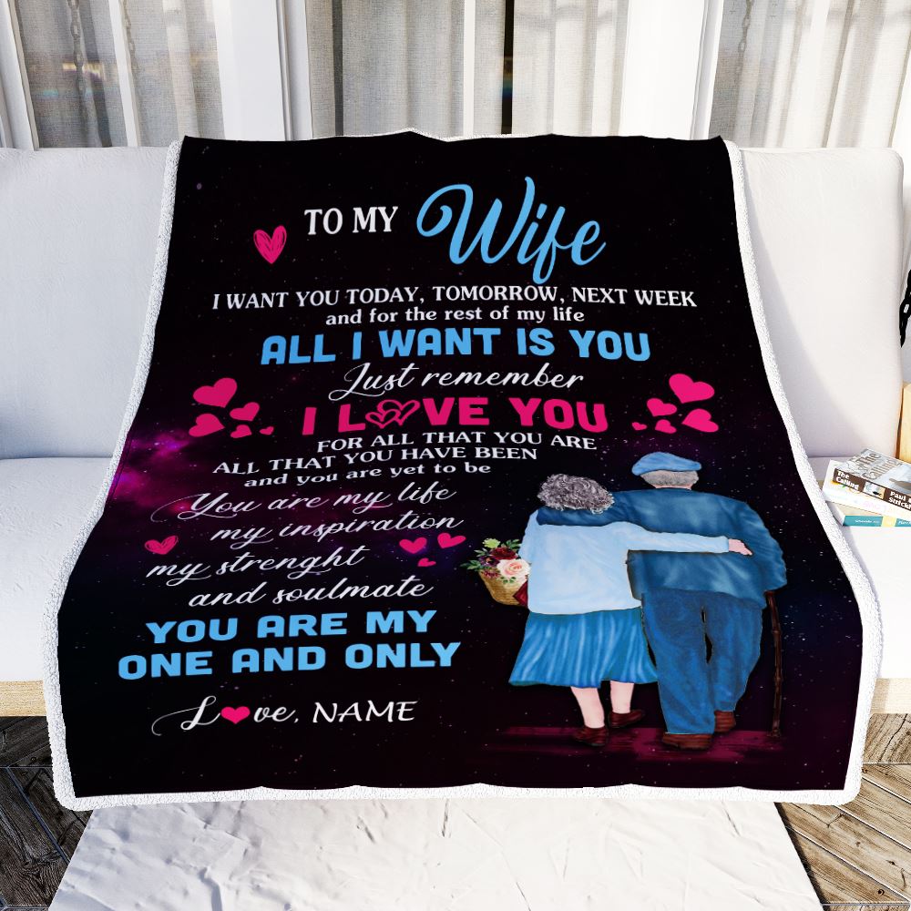 Personalized To My Wife Blanket From Husband Just Remember I Love You Wife Wedding Day Anniversary Romantic Women Birthday Christmas Fleece Throw Blanket | siriusteestore