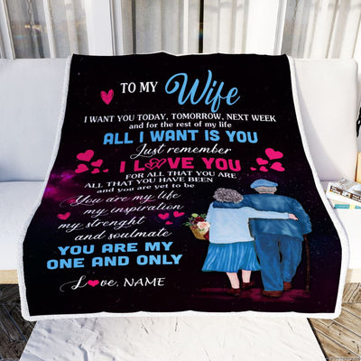 Personalized To My Wife Blanket From Husband Just Remember I Love You Wife Wedding Day Anniversary Romantic Women Birthday Christmas Fleece Throw Blanket | siriusteestore
