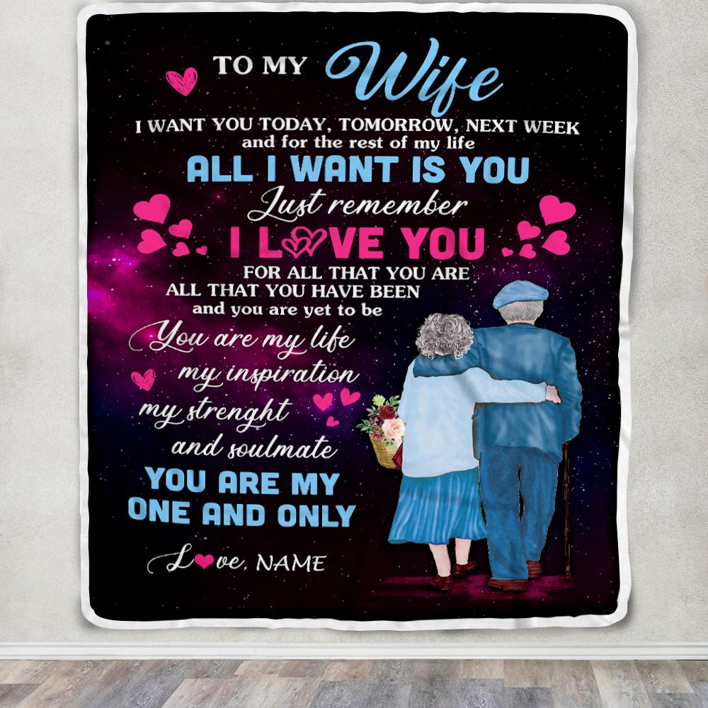 Personalized To My Wife Blanket From Husband Just Remember I Love You Wife Wedding Day Anniversary Romantic Women Birthday Christmas Fleece Throw Blanket | siriusteestore